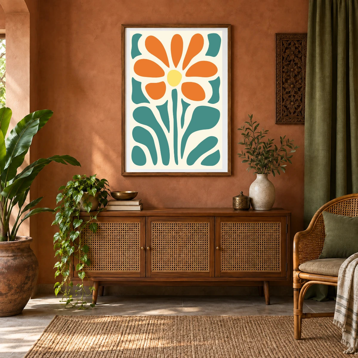 Flower Print CCXCVII — Flower & Botanical Prints shown in a styled interior