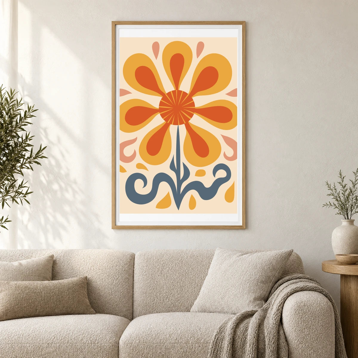 Flower Print CCXCVIII — Flower & Botanical Prints shown in a styled interior