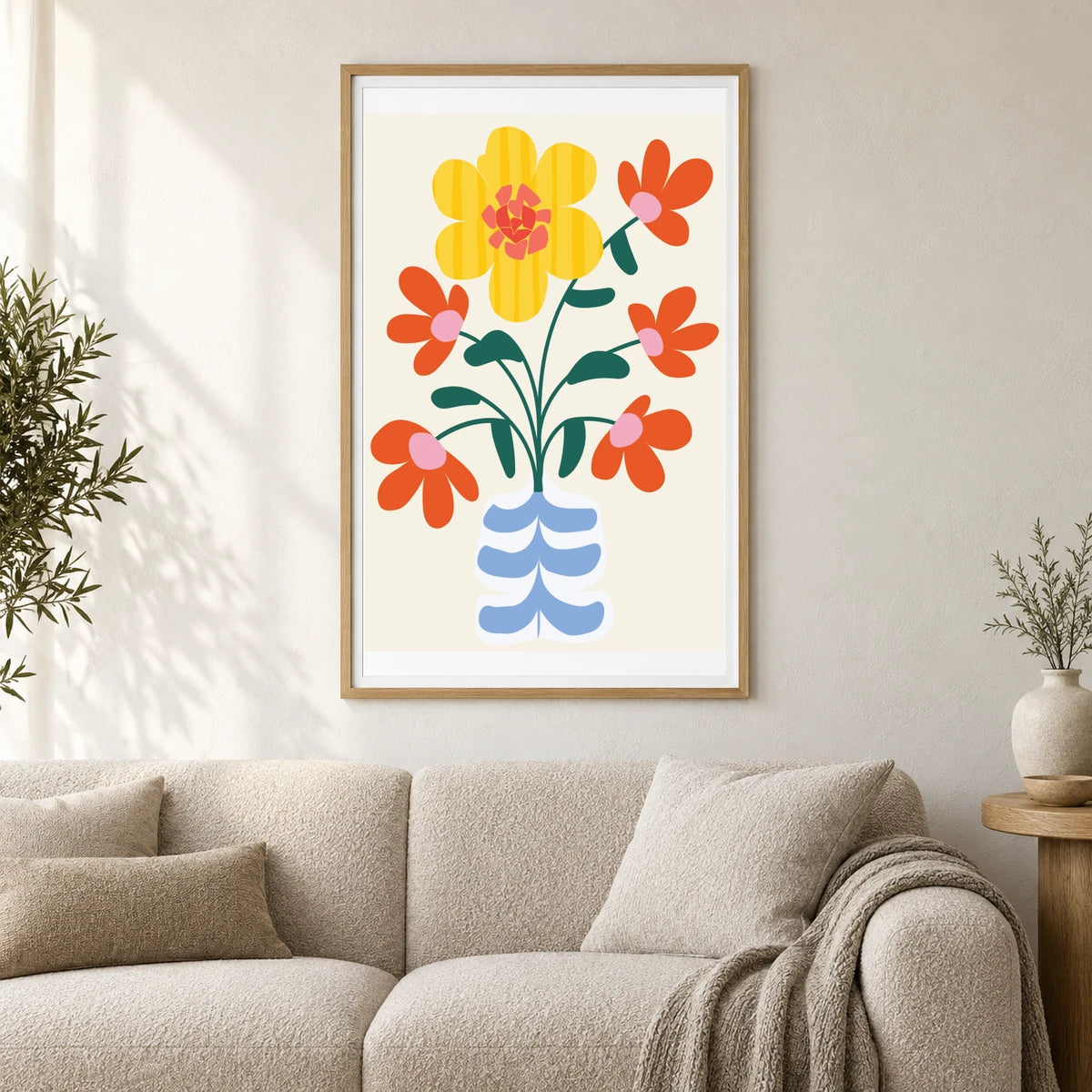 Flower Print CCCII — Flower & Botanical Prints shown in a styled interior