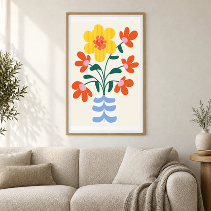 Flower Print CCCII — Flower & Botanical Prints shown in a styled interior