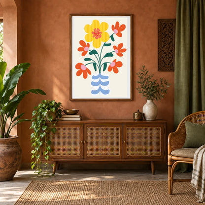 Flower Print CCCII — Flower & Botanical Prints shown in a styled interior