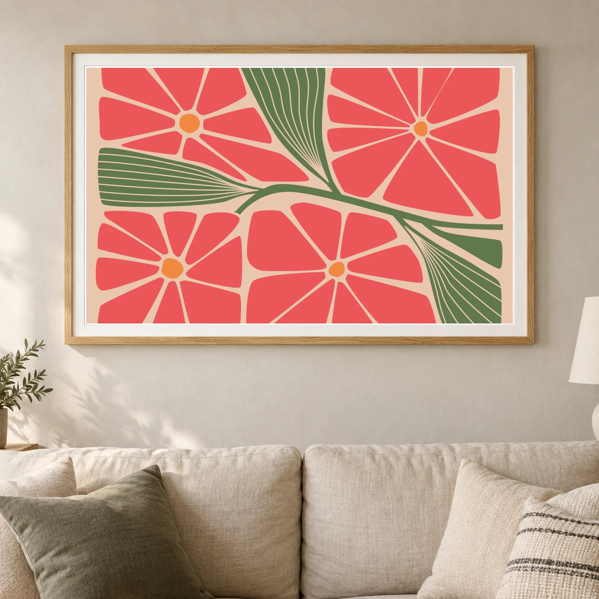 Flower Print CCCIV — Flower & Botanical Prints shown in a styled interior