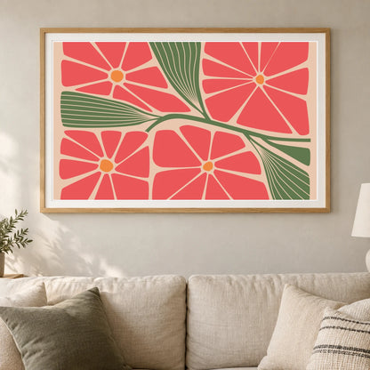 Flower Print CCCIV — Flower & Botanical Prints shown in a styled interior