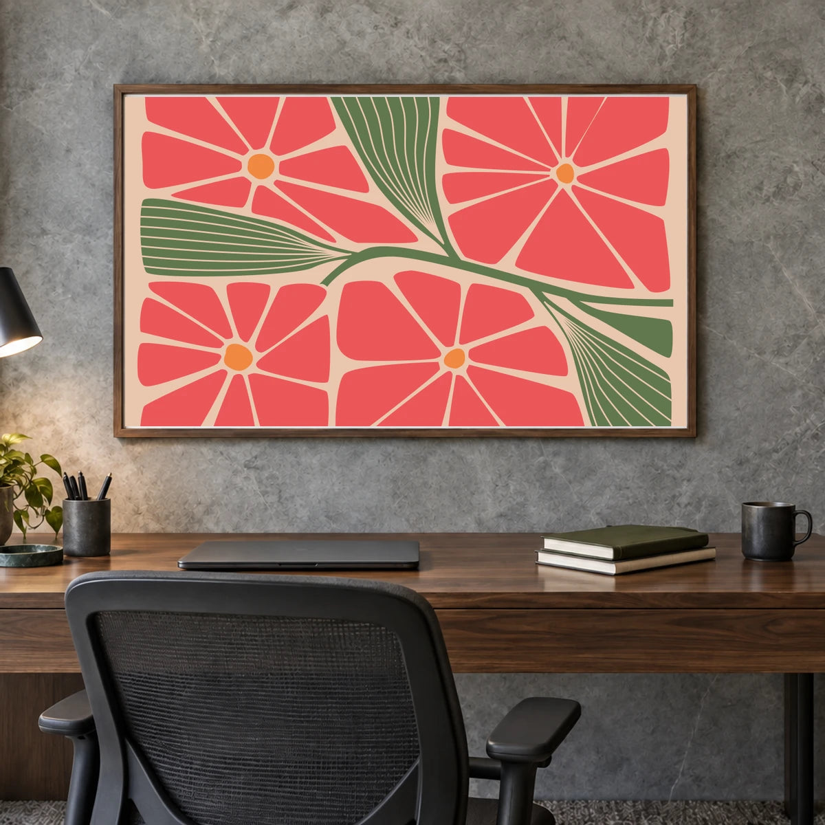 Flower Print CCCIV — Flower & Botanical Prints shown in a styled interior