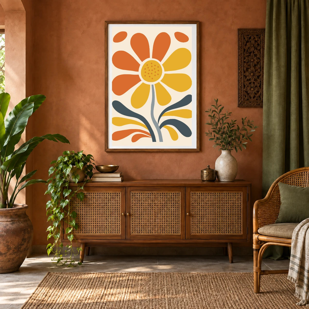 Flower Print CCCV — Flower & Botanical Prints shown in a styled interior