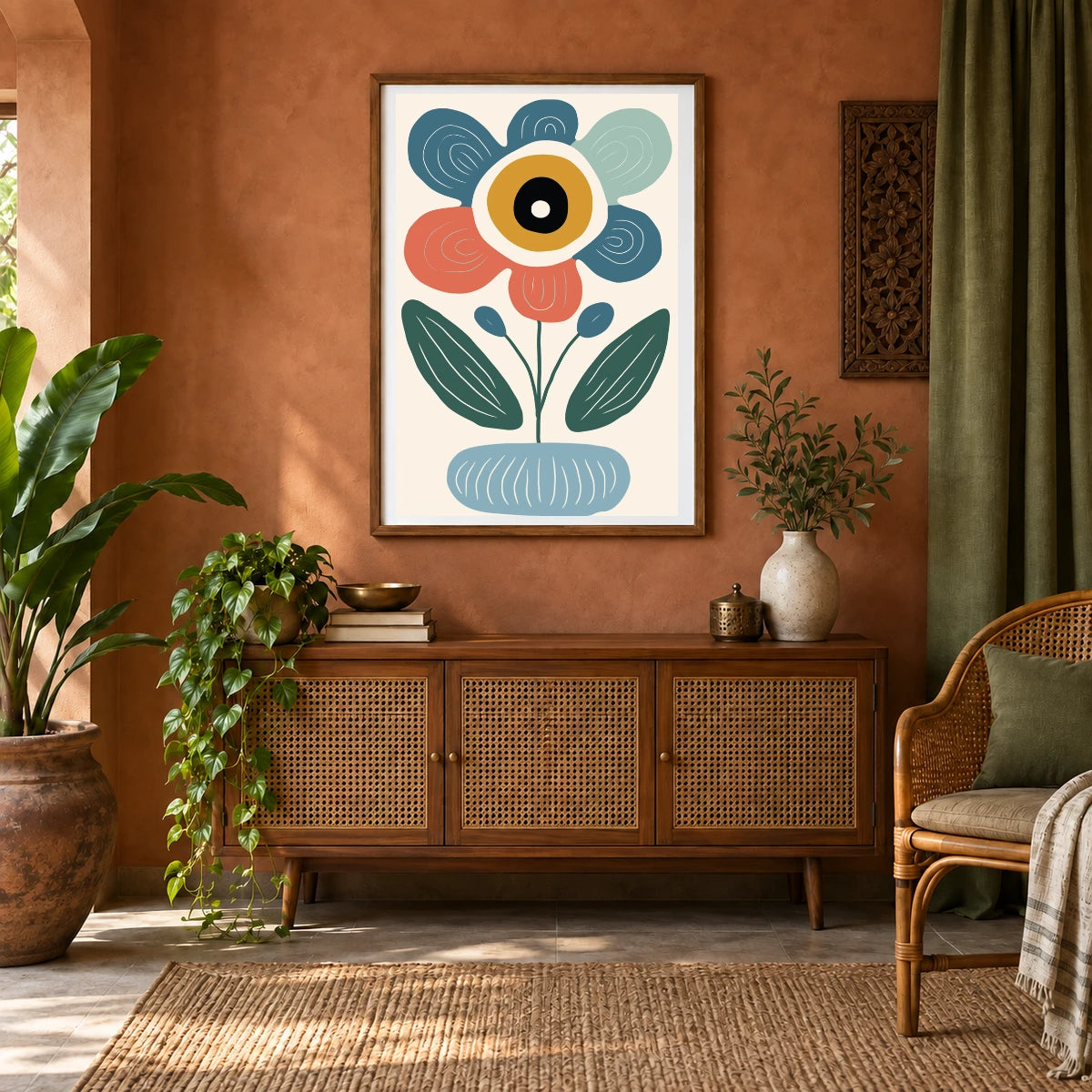 Flower Print CCCVII — Flower & Botanical Prints shown in a styled interior