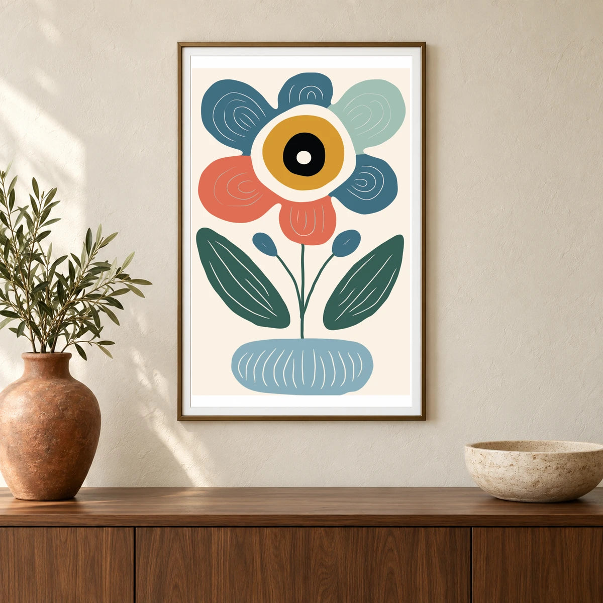 Flower Print CCCVII — Flower & Botanical Prints shown in a styled interior