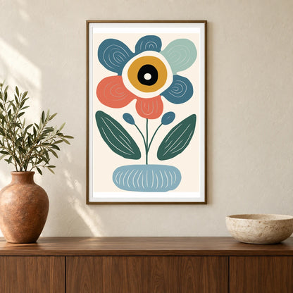 Flower Print CCCVII — Flower & Botanical Prints shown in a styled interior