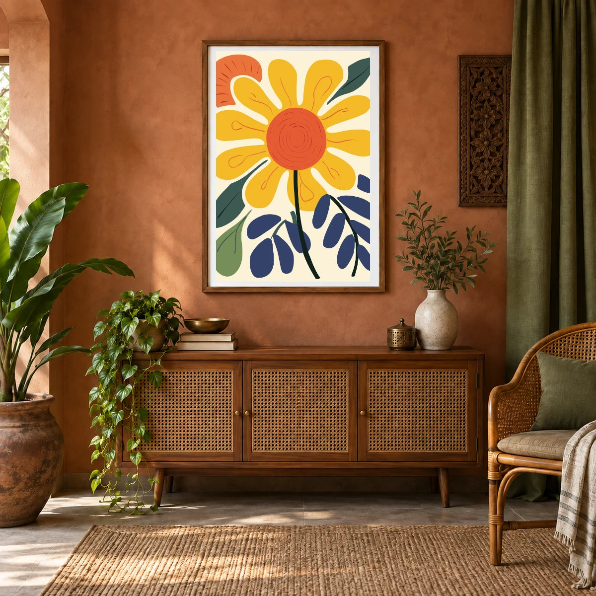 Flower Print CCCIX — Flower & Botanical Prints shown in a styled interior