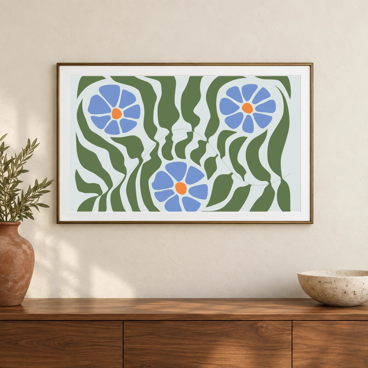 Flower Print CCCXV — Flower & Botanical Prints shown in a styled interior