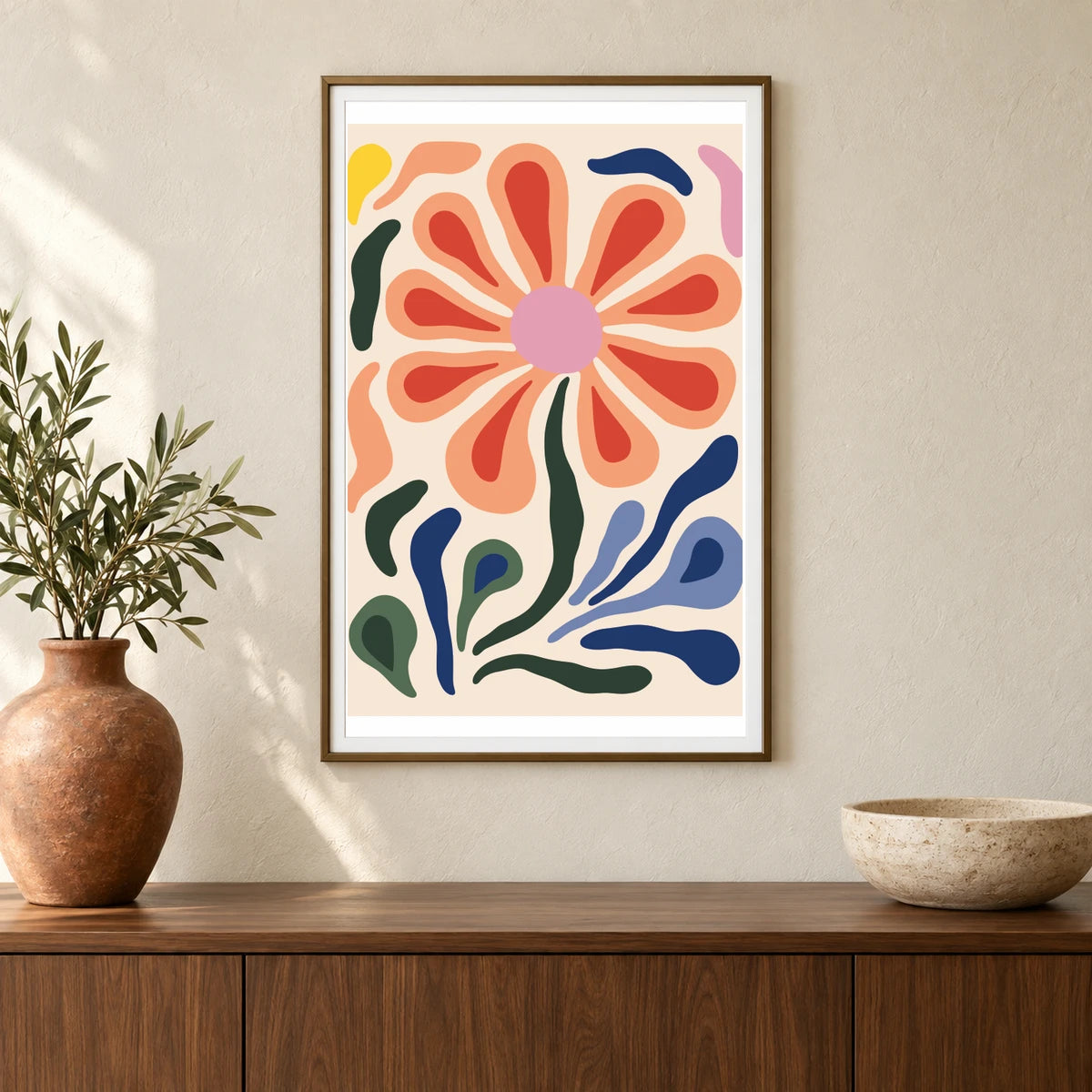 Flower Print CCCXXI — Flower & Botanical Prints shown in a styled interior