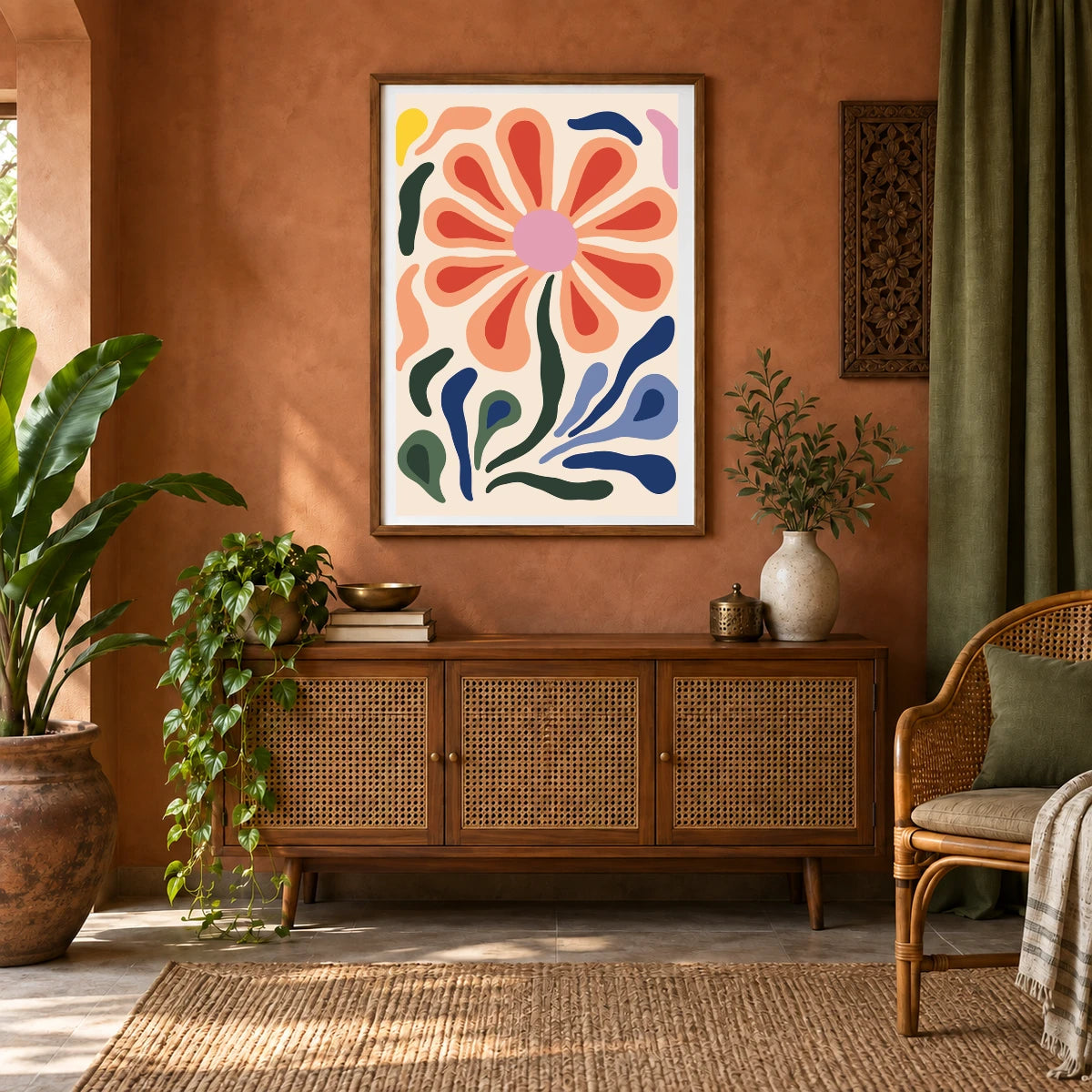 Flower Print CCCXXI — Flower & Botanical Prints shown in a styled interior