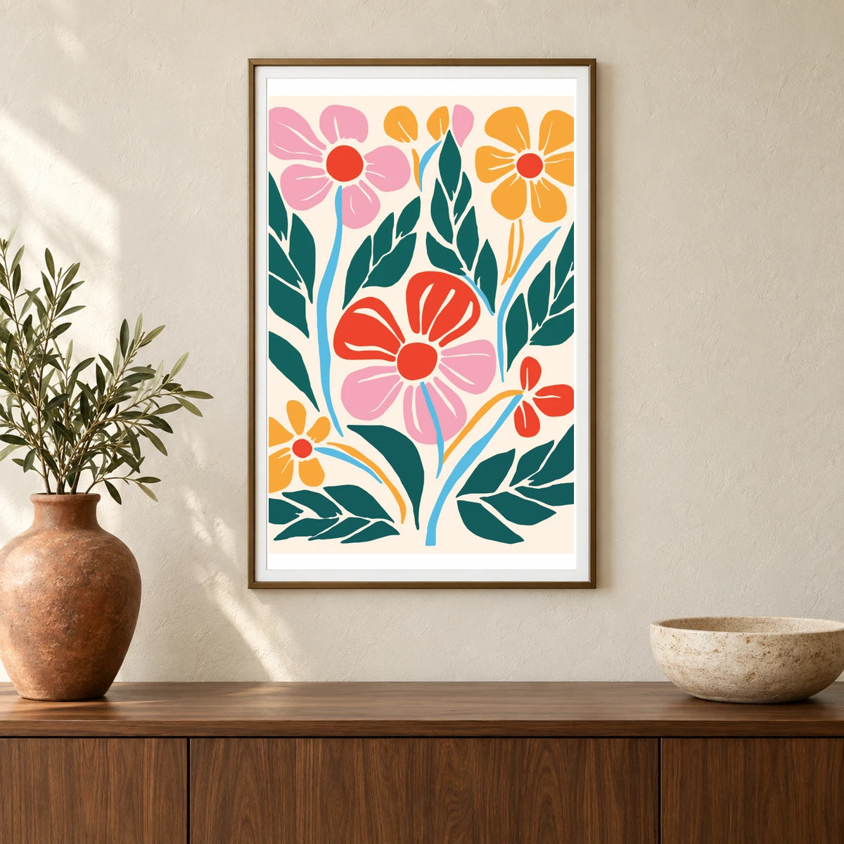 Flower Print CCCXXIV — Flower & Botanical Prints shown in a styled interior