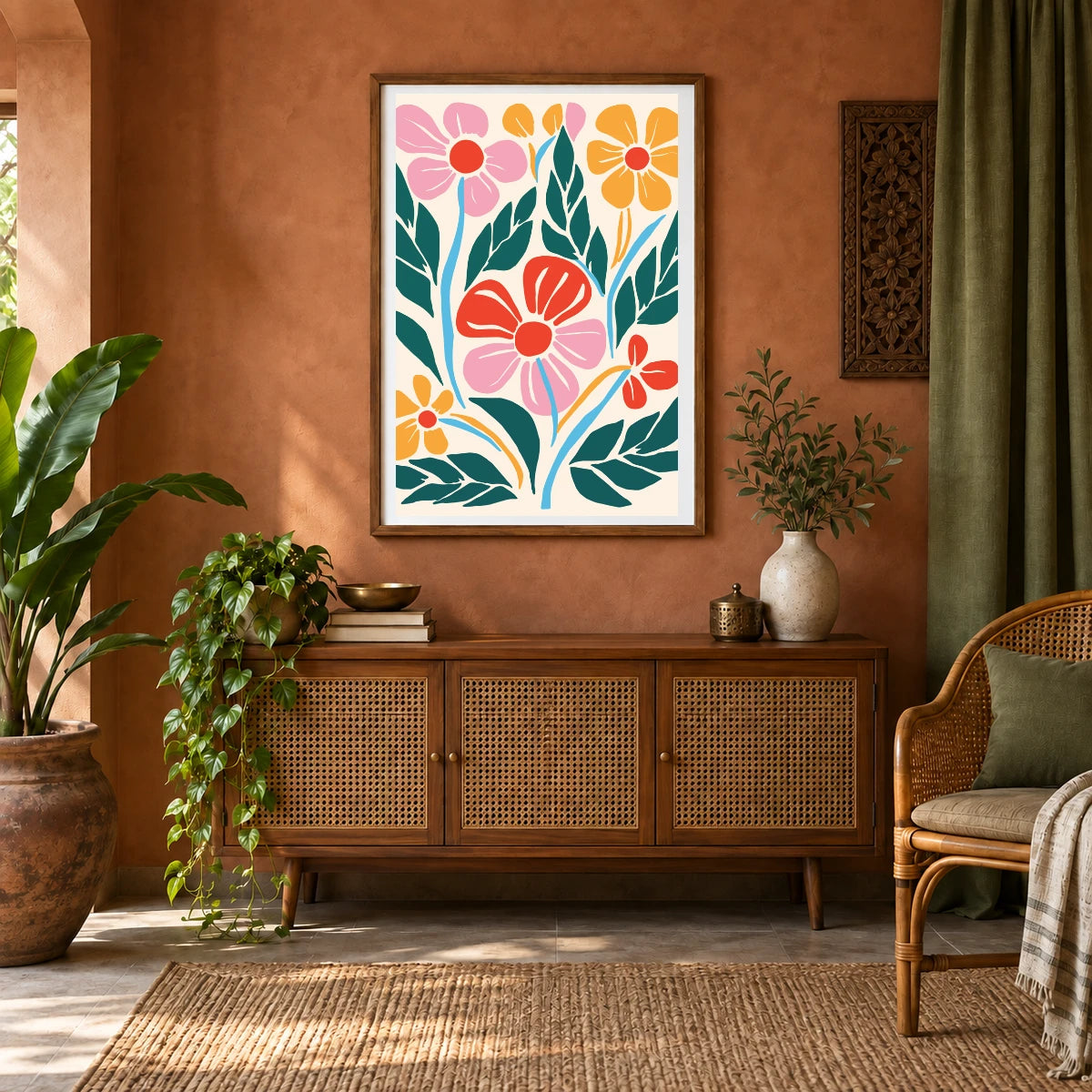 Flower Print CCCXXIV — Flower & Botanical Prints shown in a styled interior