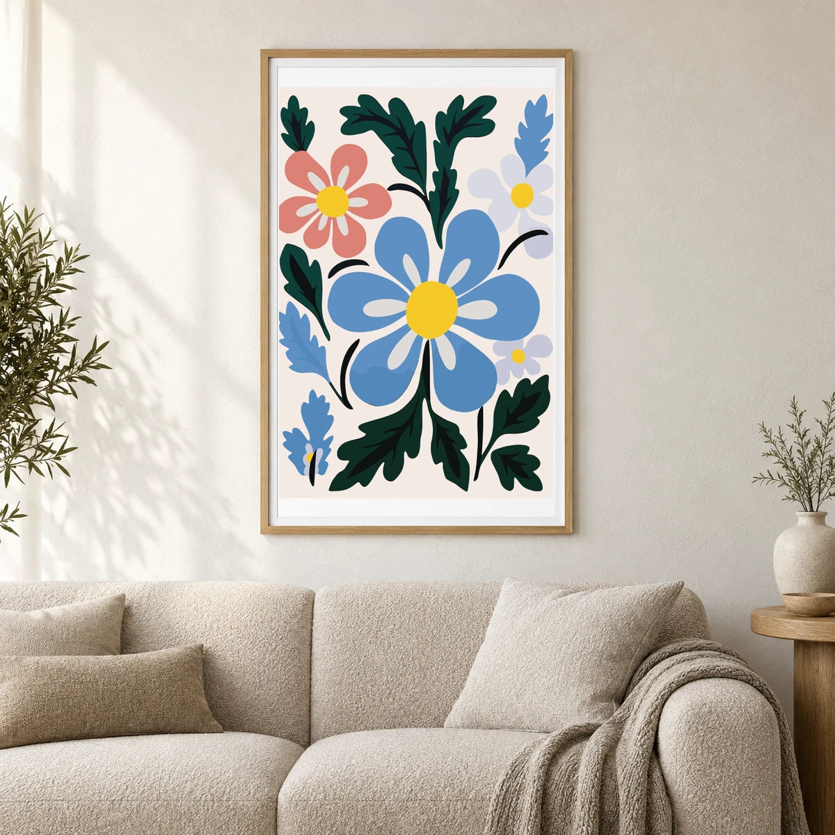 Flower Print CCCXXV — Flower & Botanical Prints shown in a styled interior
