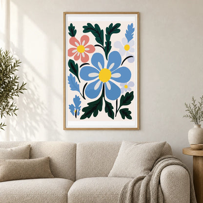 Flower Print CCCXXV — Flower & Botanical Prints shown in a styled interior