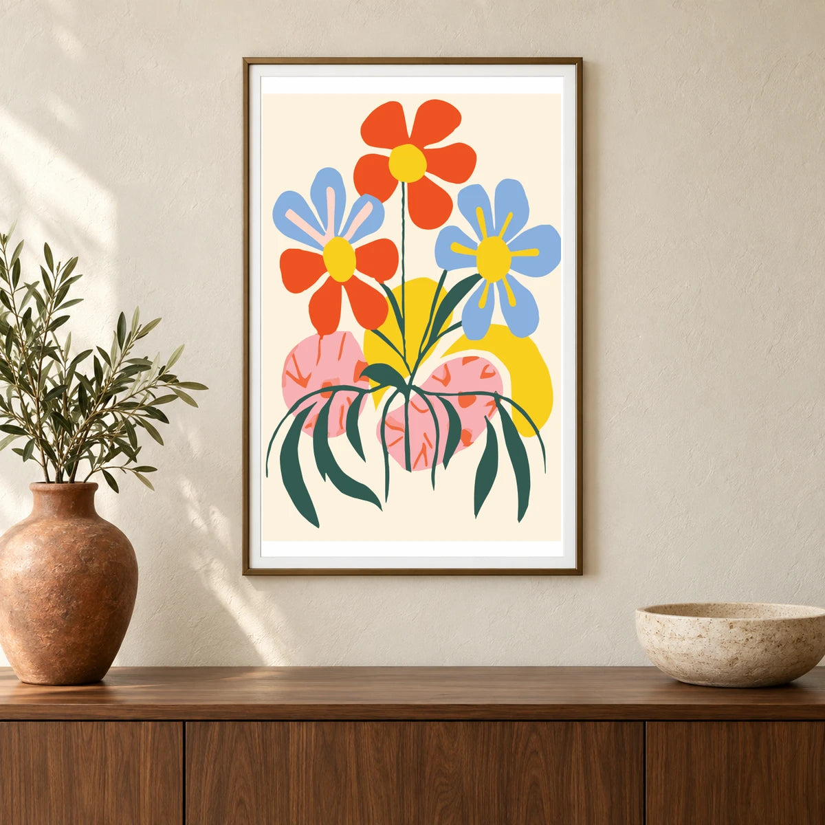 Flower Print CCCXXVI — Flower & Botanical Prints shown in a styled interior