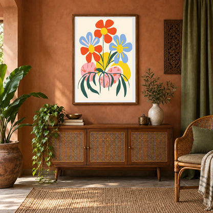 Flower Print CCCXXVI — Flower & Botanical Prints shown in a styled interior