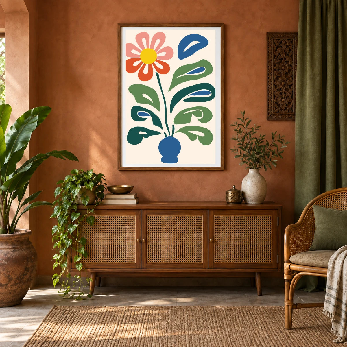 Flower Print CCCXXVIII — Flower & Botanical Prints shown in a styled interior