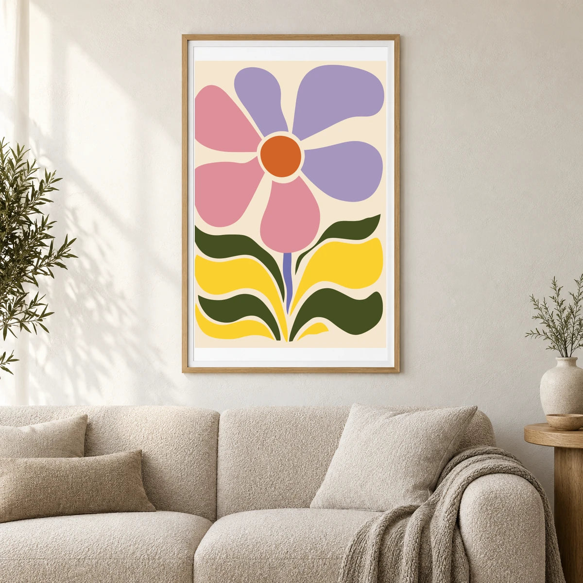 Flower Print CCCXXIX — Flower & Botanical Prints shown in a styled interior