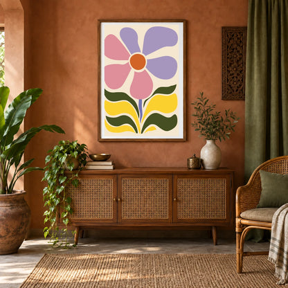 Flower Print CCCXXIX — Flower & Botanical Prints shown in a styled interior