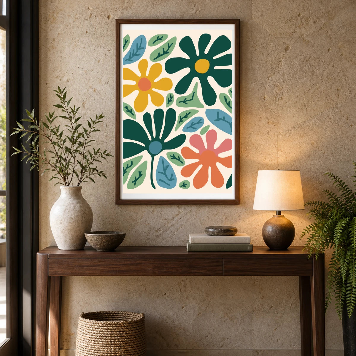 Flower Print CCCXXX — Flower & Botanical Prints shown in a styled interior
