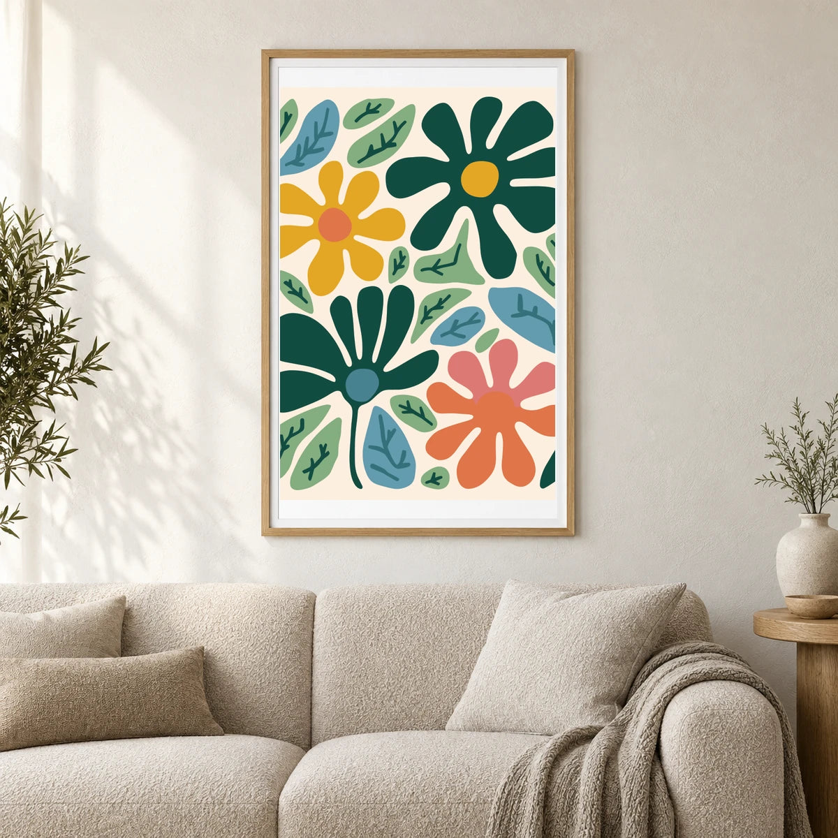 Flower Print CCCXXX — Flower & Botanical Prints shown in a styled interior