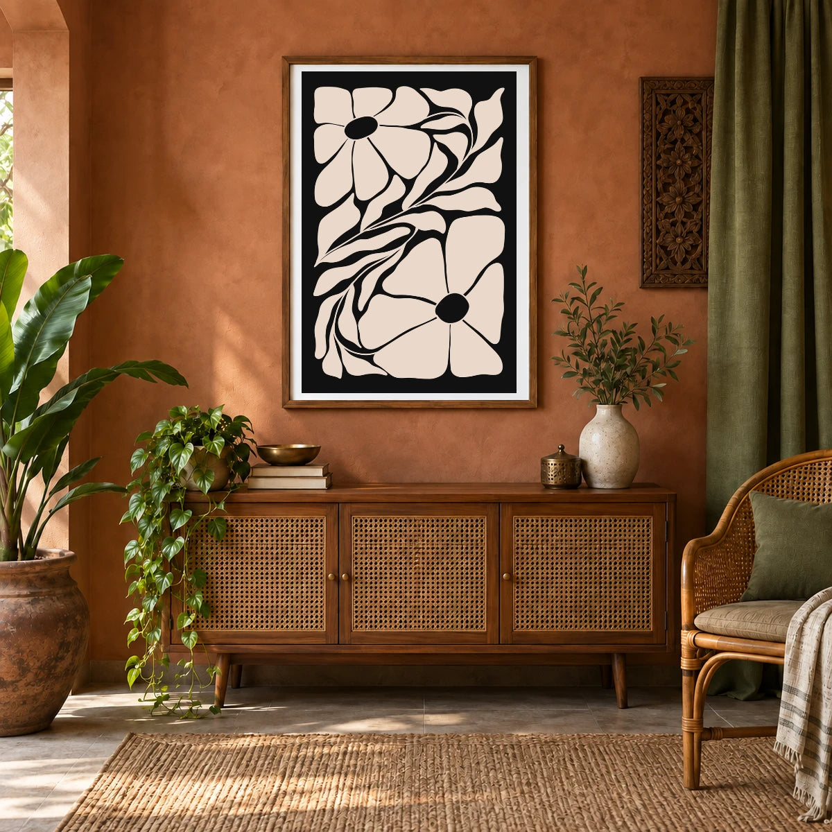 Flower Print CCCXXXIX — Flower & Botanical Prints shown in a styled interior