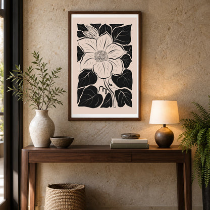 Flower Print CCCXLII — Flower & Botanical Prints shown in a styled interior