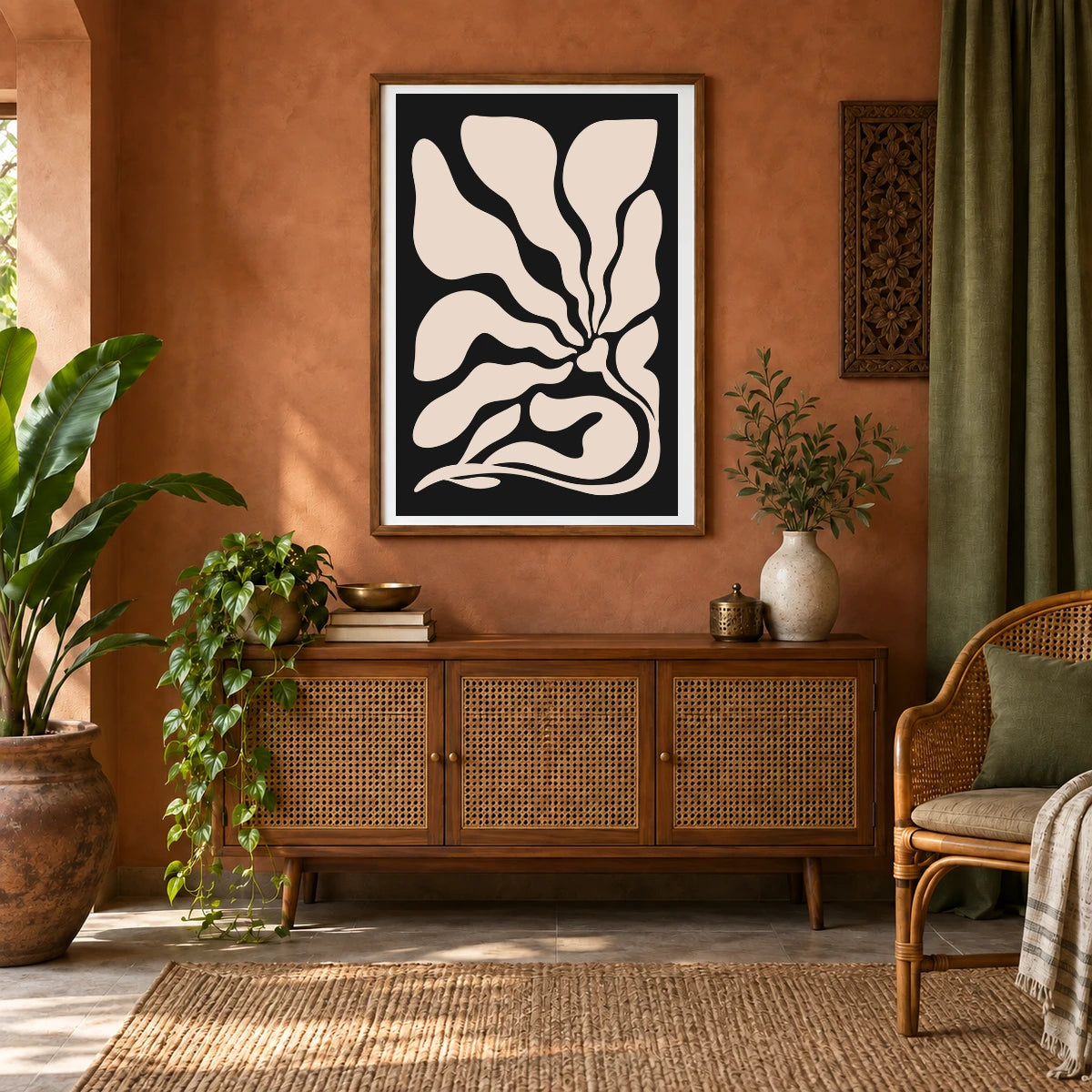 Flower Print CCCXLVI — Flower & Botanical Prints shown in a styled interior