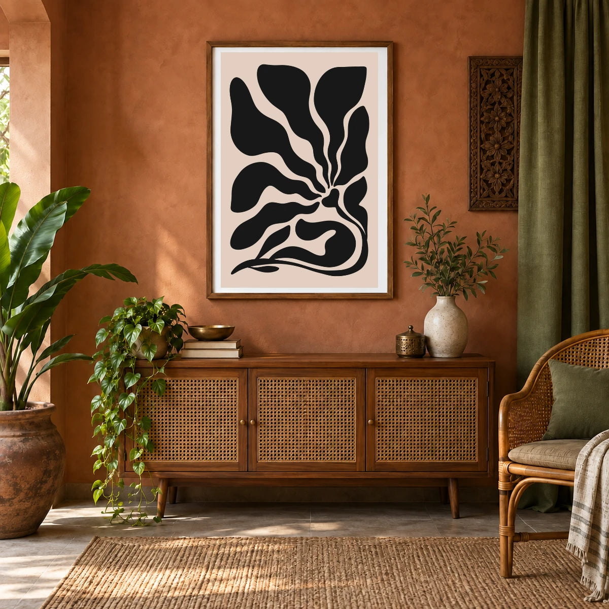 Flower Print CCCXLVII — Flower & Botanical Prints shown in a styled interior