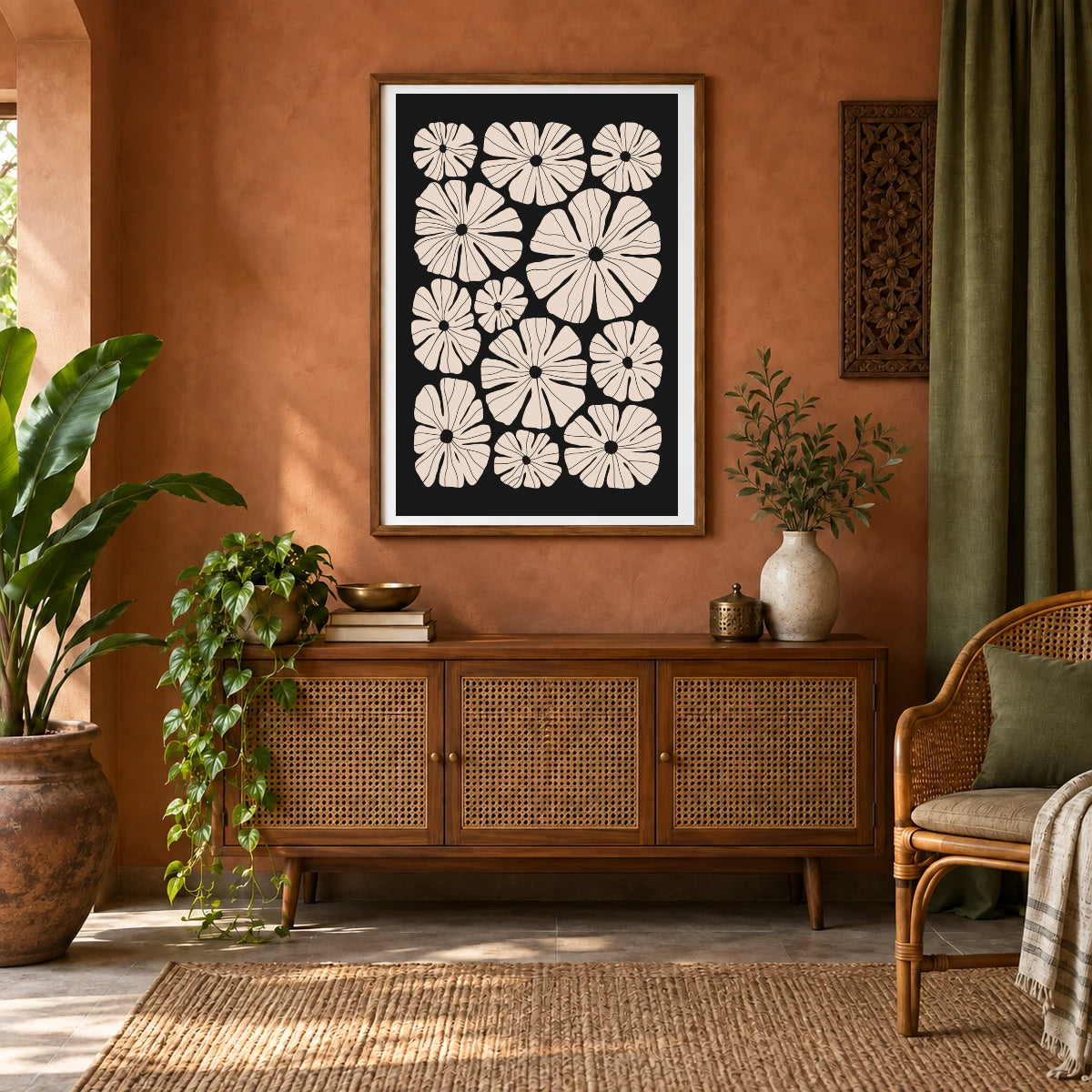 Flower Print CCCLII — Flower & Botanical Prints shown in a styled interior