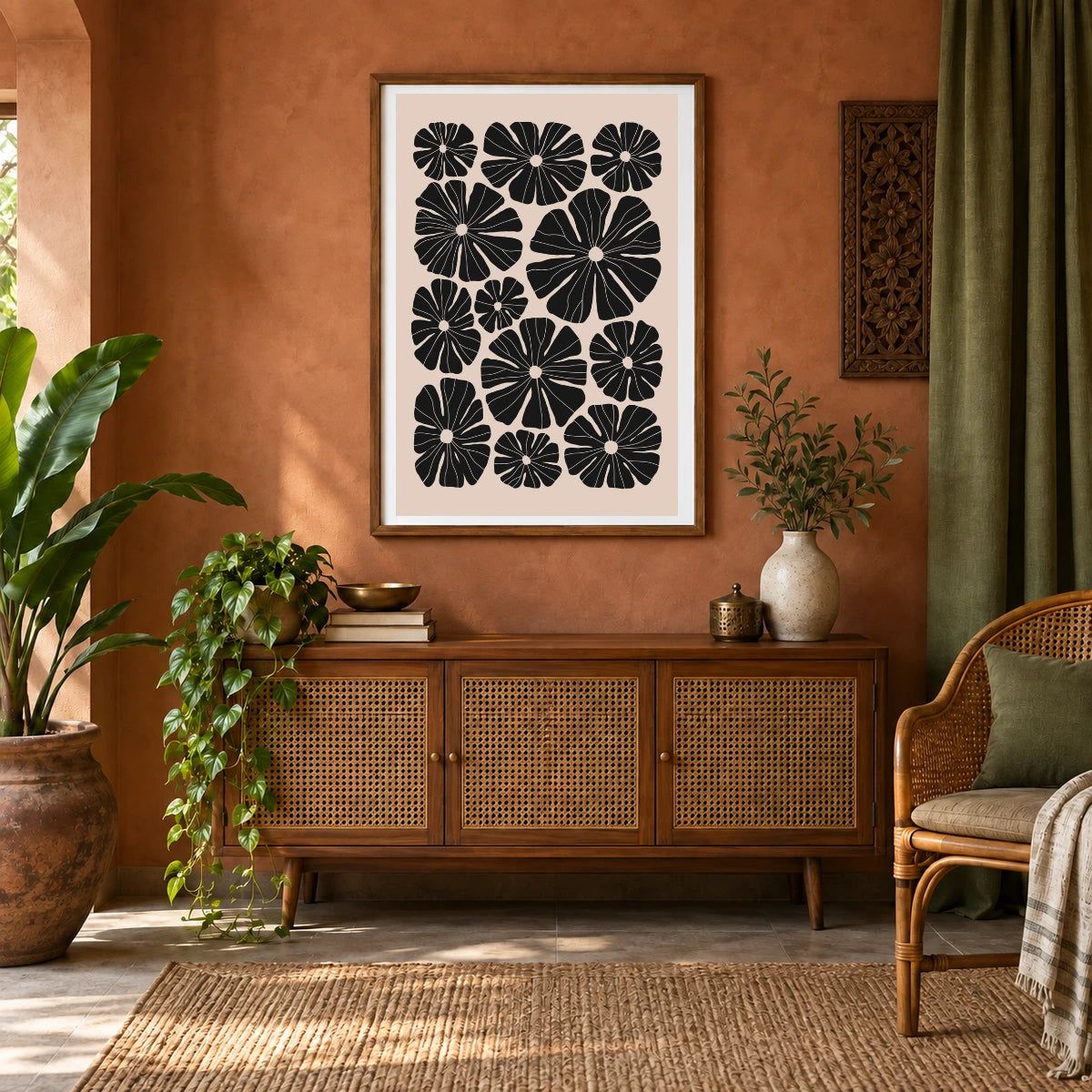 Flower Print CCCLIII — Flower & Botanical Prints shown in a styled interior