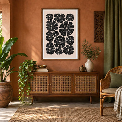 Flower Print CCCLIII — Flower & Botanical Prints shown in a styled interior