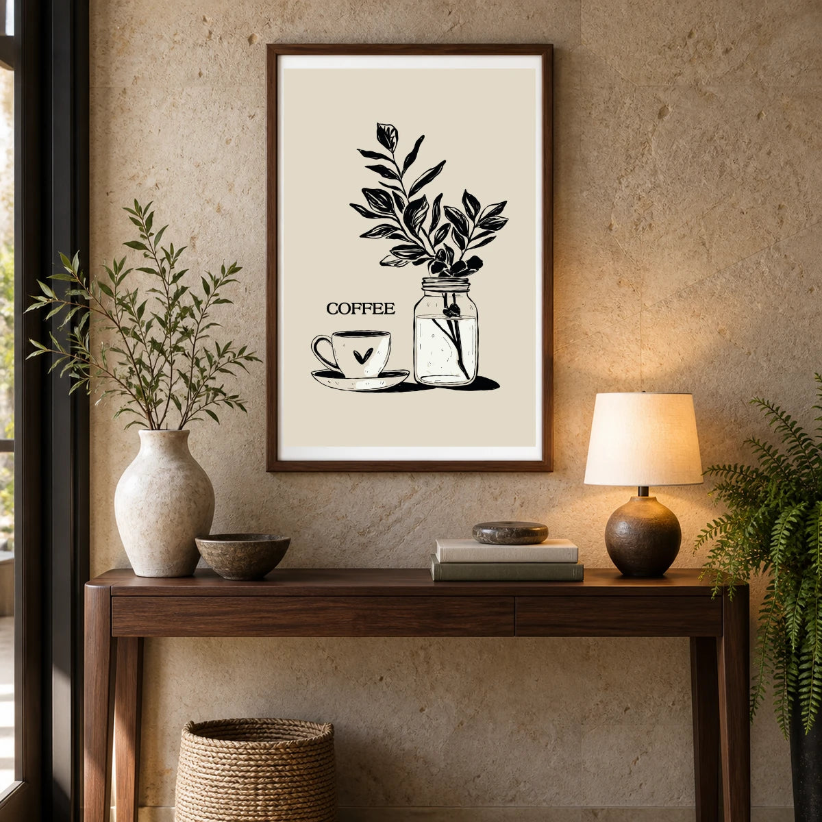 Flower Print CCCLXXI — Flower & Botanical Prints shown in a styled interior