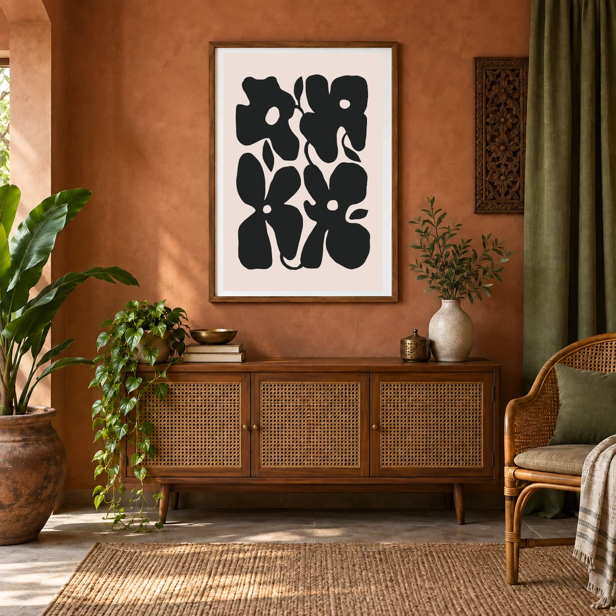 Flower Print CCCLXXIX — Flower & Botanical Prints shown in a styled interior