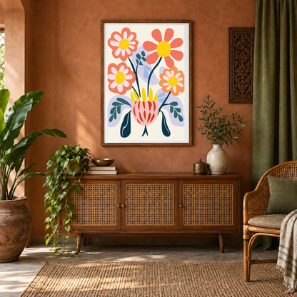 Flower Print CCCLXXXIV — Flower & Botanical Prints shown in a styled interior