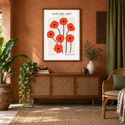 Flower Print CCCLXXXV — Flower & Botanical Prints shown in a styled interior
