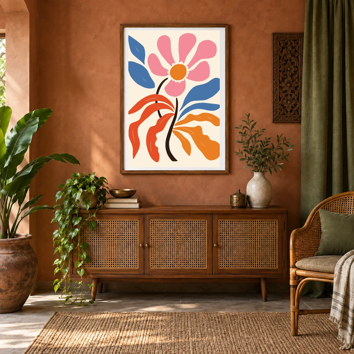 Flower Print CCCLXXXVII — Flower & Botanical Prints shown in a styled interior