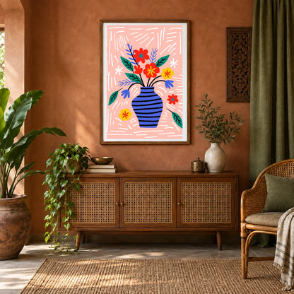 Flower Print CCCLXXXVIII — Flower & Botanical Prints shown in a styled interior