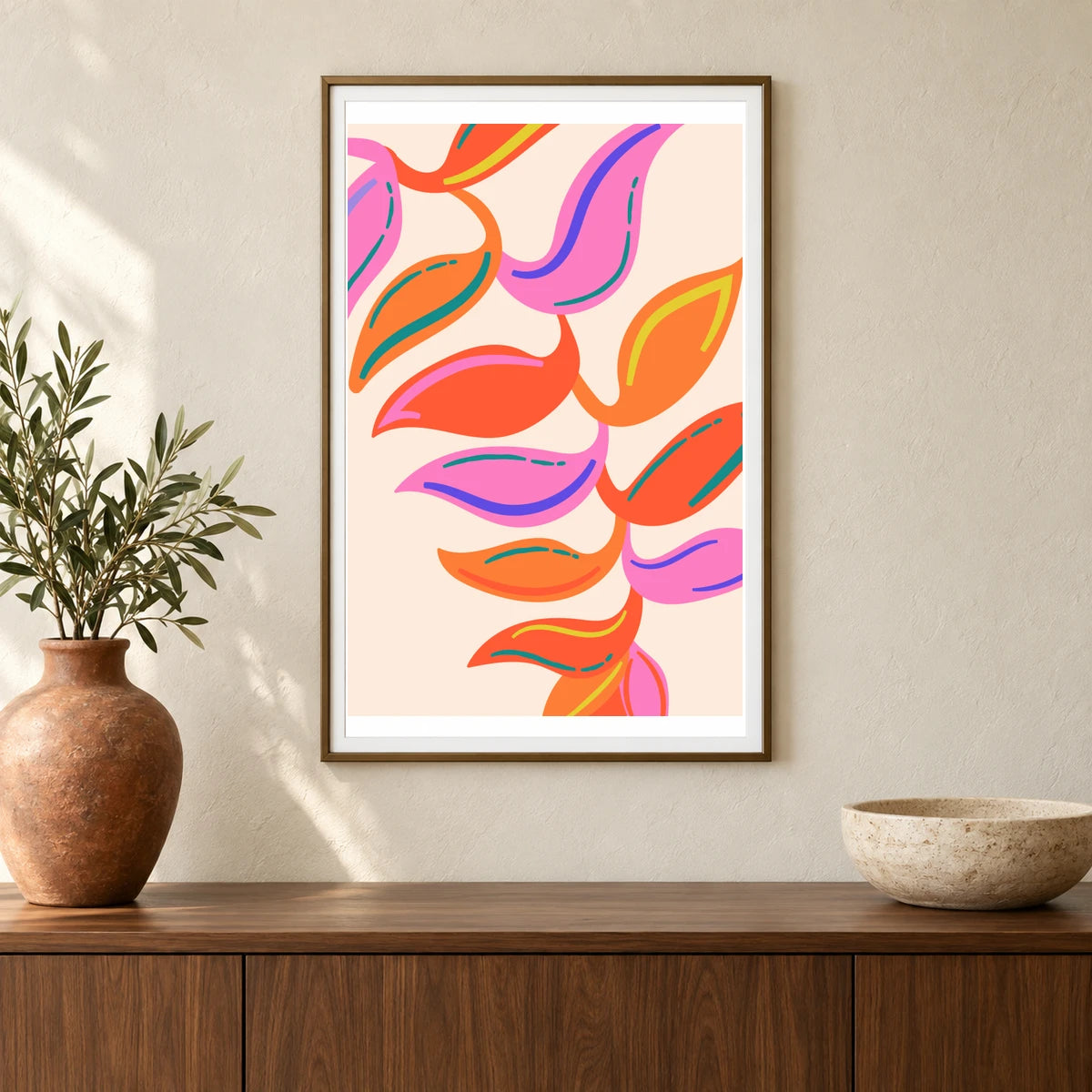 Flower Print CCCLXXXIX — Flower & Botanical Prints shown in a styled interior