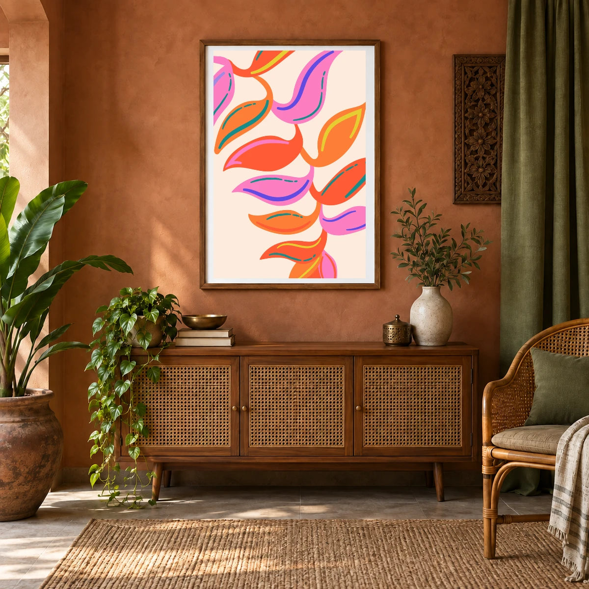 Flower Print CCCLXXXIX — Flower & Botanical Prints shown in a styled interior