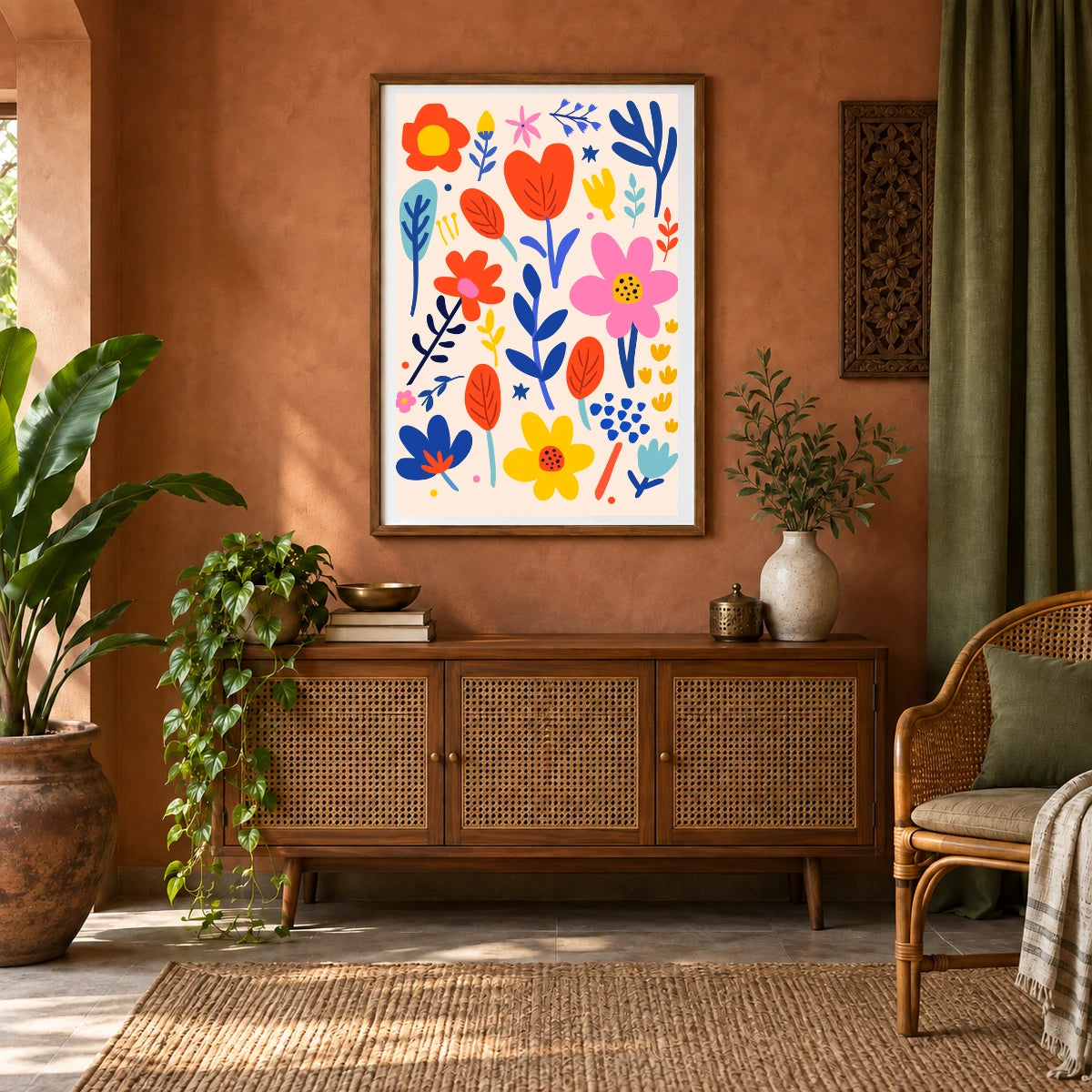 Flower Print CCCXCII — Flower & Botanical Prints shown in a styled interior