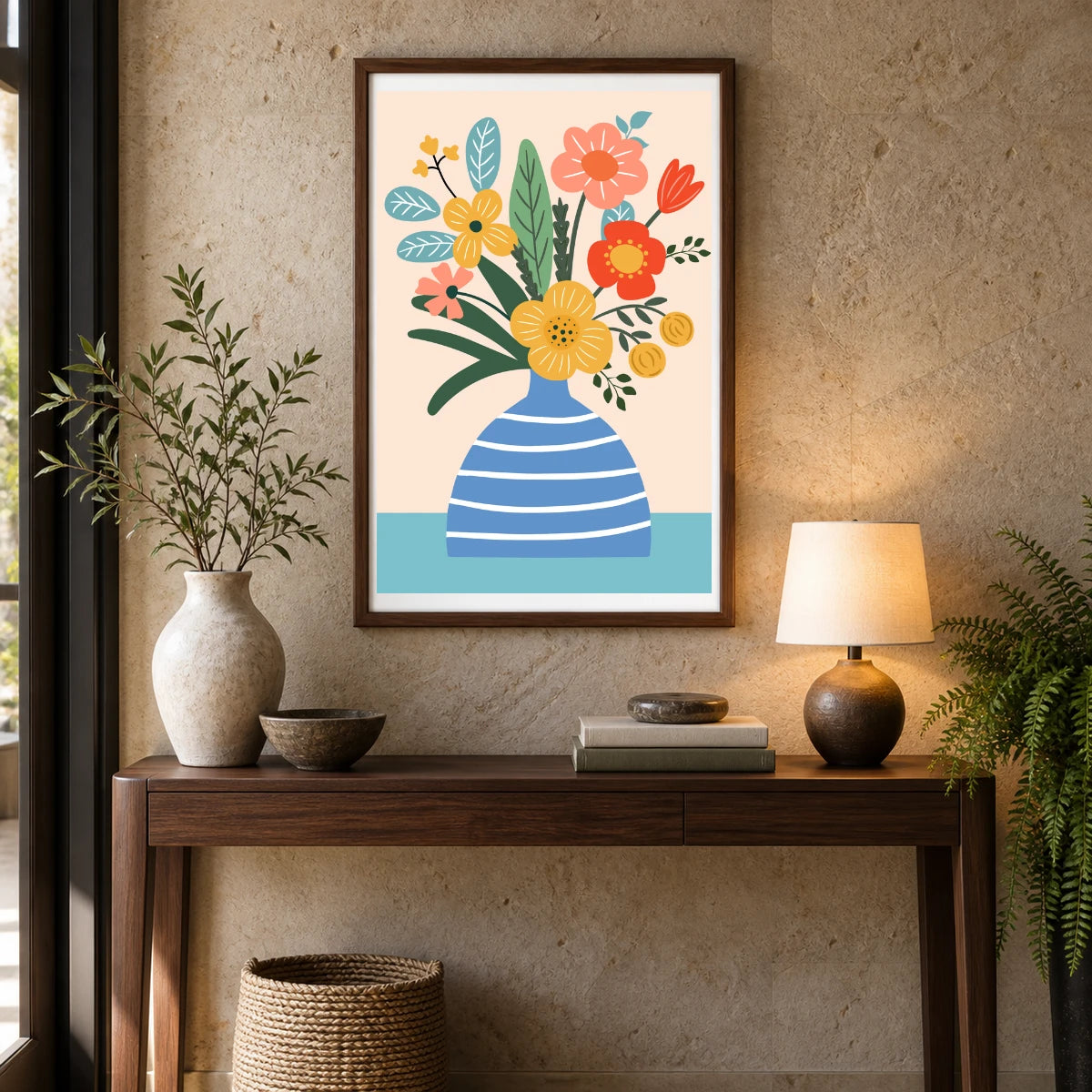 Flower Print CCCXCIV — Flower & Botanical Prints shown in a styled interior