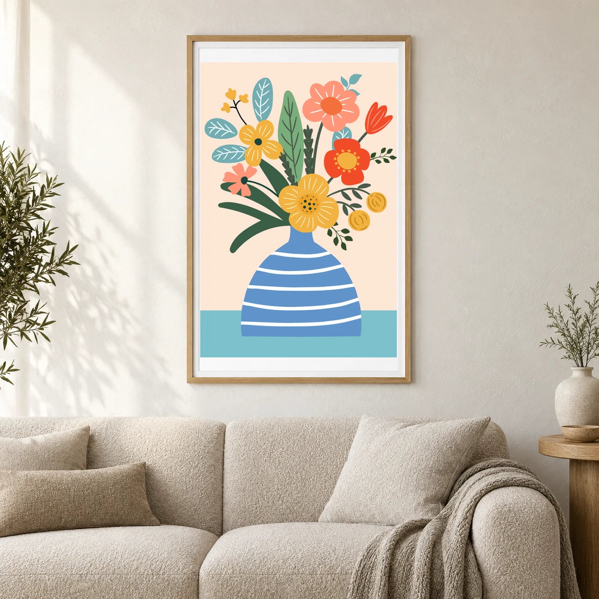Flower Print CCCXCIV — Flower & Botanical Prints shown in a styled interior