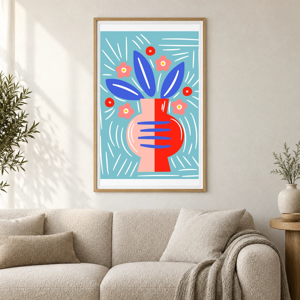 Flower Print CCCXCVII — Flower & Botanical Prints shown in a styled interior