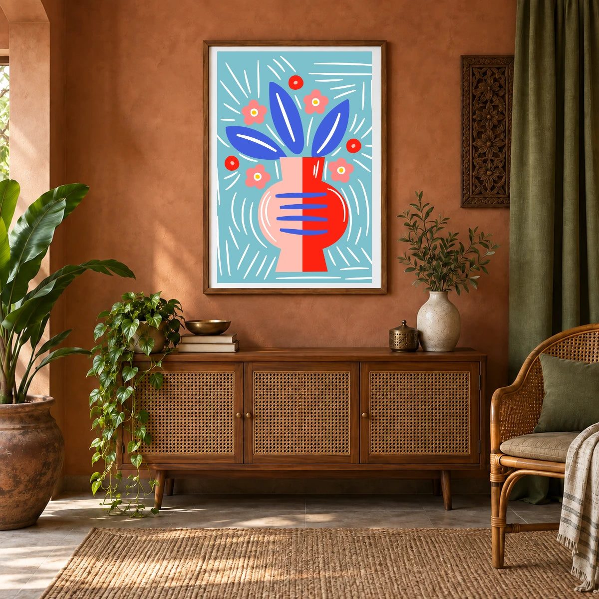 Flower Print CCCXCVII — Flower & Botanical Prints shown in a styled interior