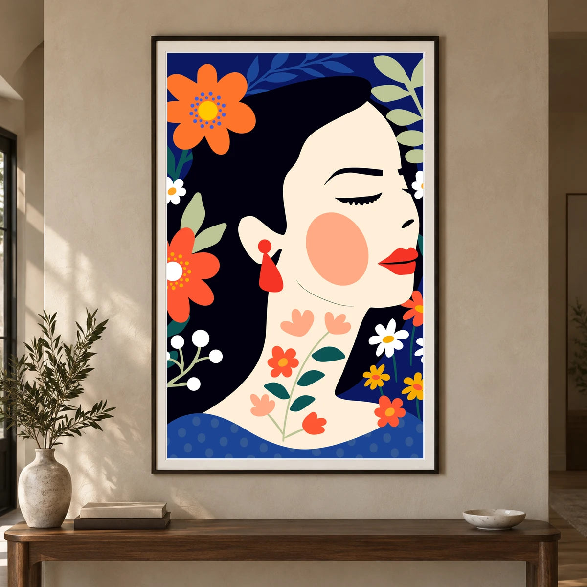 Flower Print CCCXCVIII — Flower & Botanical Prints shown in a styled interior