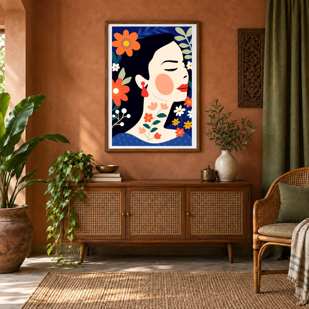 Flower Print CCCXCVIII — Flower & Botanical Prints shown in a styled interior
