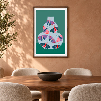 Flower Print CDIII — Flower & Botanical Prints shown in a styled interior